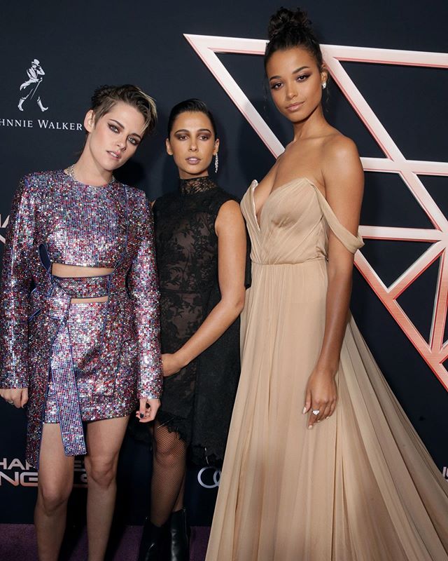 Kristen Stewart, Naomi Scott, and Ella Balinska the stars of the new "Charlie's Angels" at the film's premiere in L.A. ⁣
⁣
Recently, WWD chatted with @ellabalinska about her character and she gave us an inside look at the film. ⁣
⁣
For Balinska, in particular, it was an opportunity to put to work her two great loves: sports and acting. Sitting in her hotel room a few months before the movie’s release, the actress lights up when discussing how her sports background comes into play in the movies she’s working on.⁣
⁣
“This is a really exciting topic for me,” she says, folding her long legs in a pretzel and showing a toothy grin. “When you do a lot of sport, you gain physical awareness, you know your strengths, you know your limits, you know how to push yourself in certain ways — even mental awareness. It’s a discipline. You wake up and you train.” ⁣
⁣
In regards to costars Stewart and Scott, Balinska said they got along as soon as they met, adding it’s “a sisterhood onscreen and offscreen.”⁣
⁣
Tap the link in bio for more. ⁣
⁣
Report: @maxinesleep ⁣
📸: @shutterstocknow .
.
.
.
.
#wwdeye
#charliesangels 
#ellabalinska 
#kristenstewart 
#naomiscott