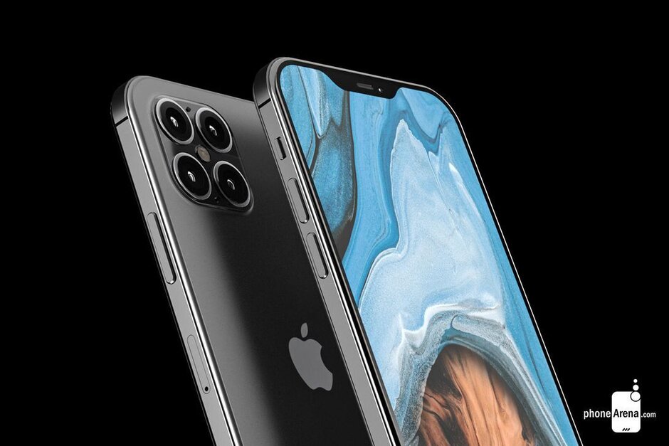 Render of the iPhone 12 with rumored smaller notch and quad-camera set-up - Supply chain 