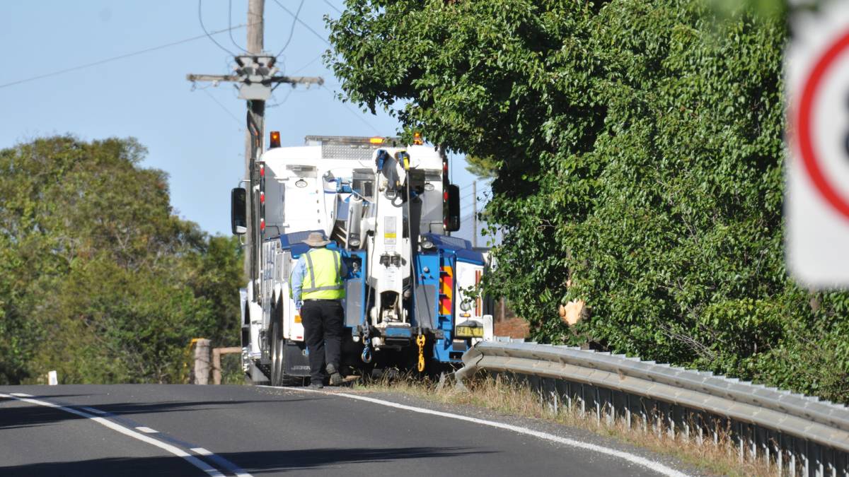 ACCIDENT: A truck driver was taken to hospital following a crash on Tuesday morning. 