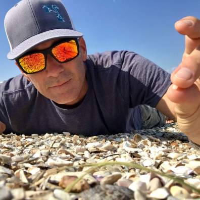 Jace Tunnell, of the University of Texas at Austin, didn’t know what nurdles were before last year when he saw thousands of plastic pellets along the beach at Corpus Christi, Texas. (Photo courtesy of Jace Tunnell)