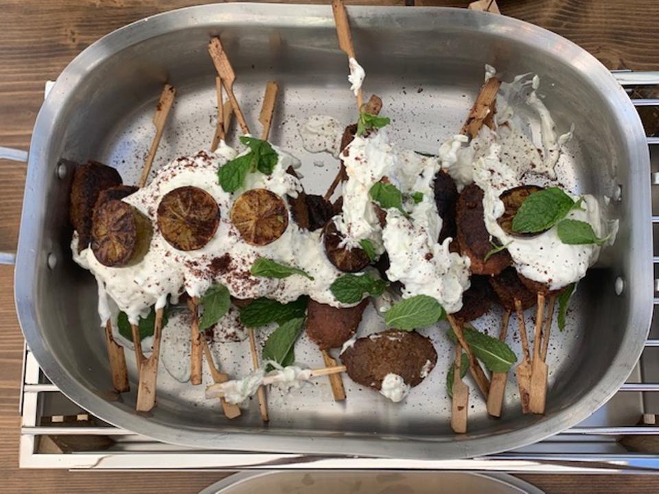 Beyond Meat on a stick