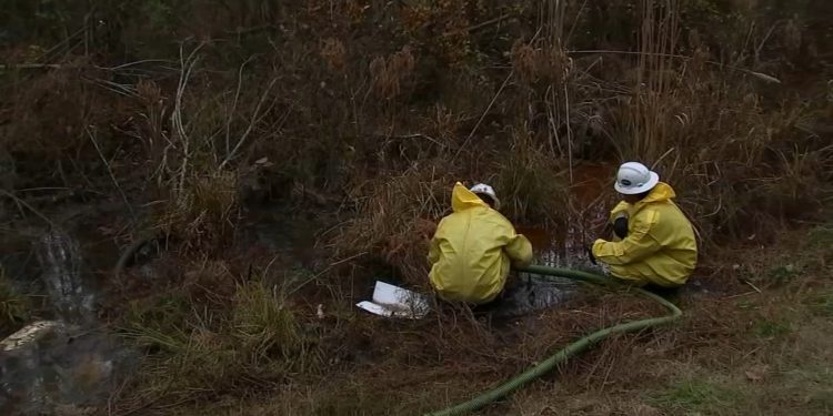 Cumberland crews clean up big spill after illegal fuel dumping