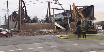‘Burning building from hell’: warehouse burns for hours overnight in Dearborn – FOX 2 Detroit