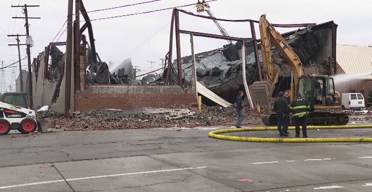 ‘Burning building from hell’: warehouse burns for hours overnight in Dearborn – FOX 2 Detroit