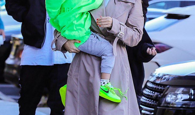 Kourtney Kardashian and her kids Mason and Reign as they visit Kanye West’s warehouse