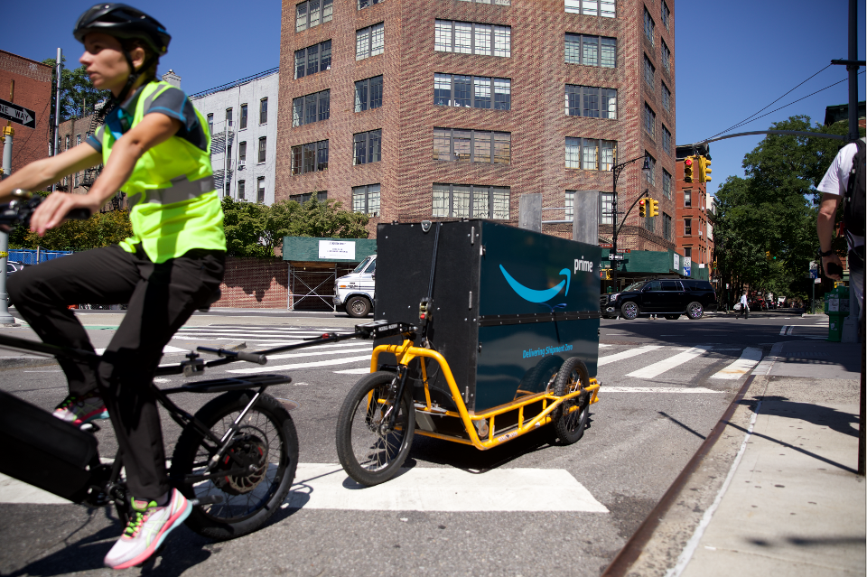 Amazon UPS DHL cargo bike delivery