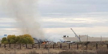 Fresno CA warehouse owned by High Speed Rail Authority burns