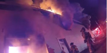 Blaze Engulfs Fresno CA Mattress, Furniture Warehouse Firefighter