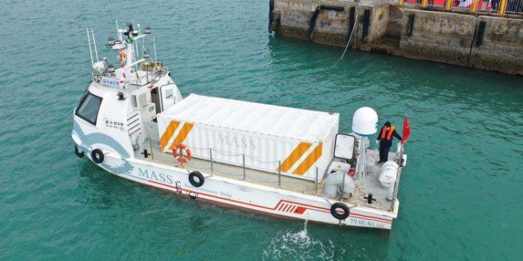 China’s first autonomous cargo ship completes trial voyage