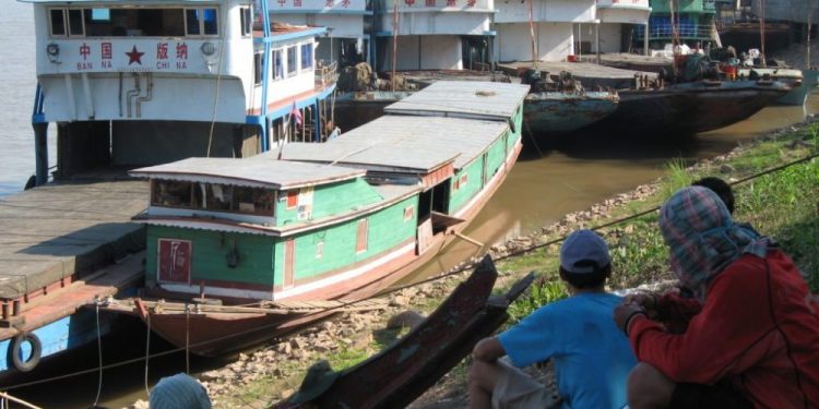 Mekong Cargo Ships Grounded after China Dam Reduces Water