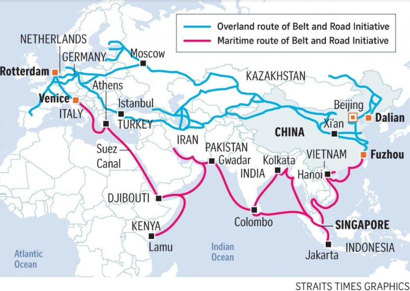 China's Belt And Road Shipping Routes