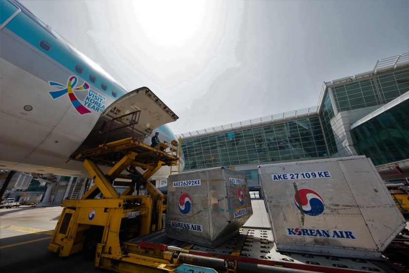 Korean Air flies cargo only flights