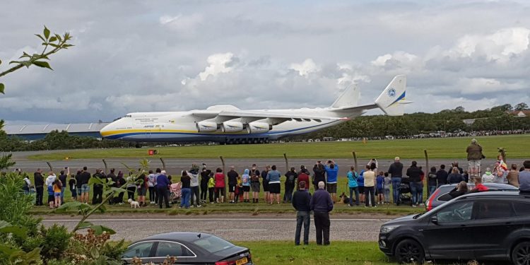 World’s largest cargo plane lands in Scotland