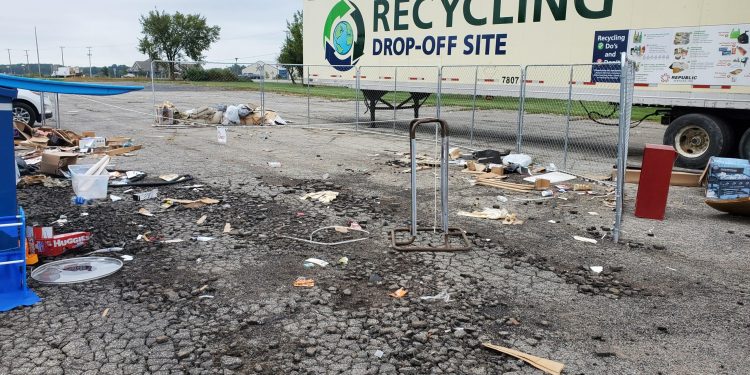 Illegal dumping cited by county officials at recycling drop off location on Carroll Road