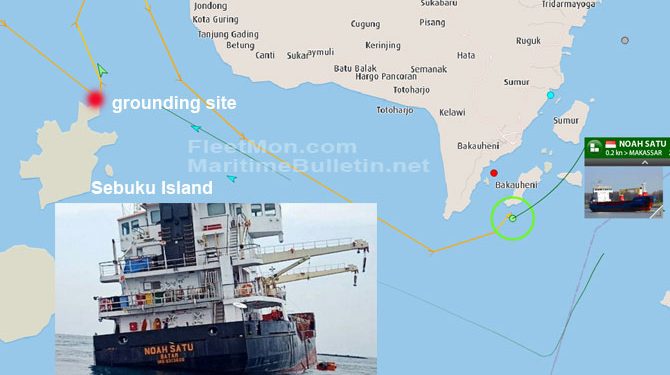 General cargo ship grounding, Sunda Strait – Maritime Bulletin