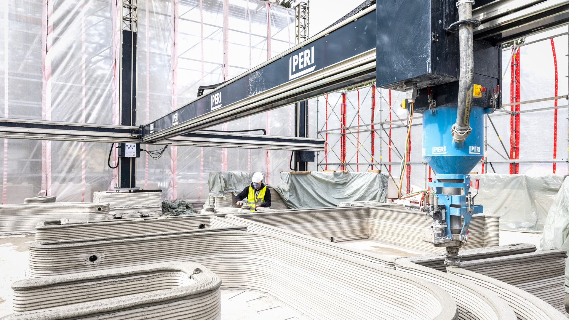 3d Betondruck Druckvorgang