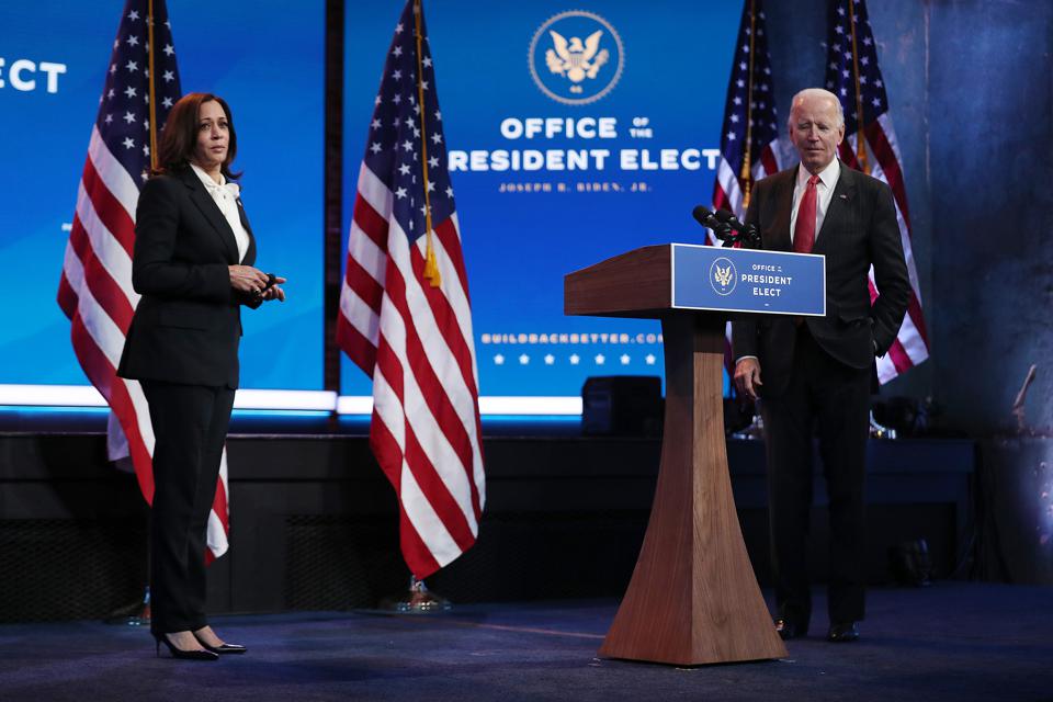 President-Elect Biden And VP-Elect Harris Deliver Remarks In Wilmington, DE