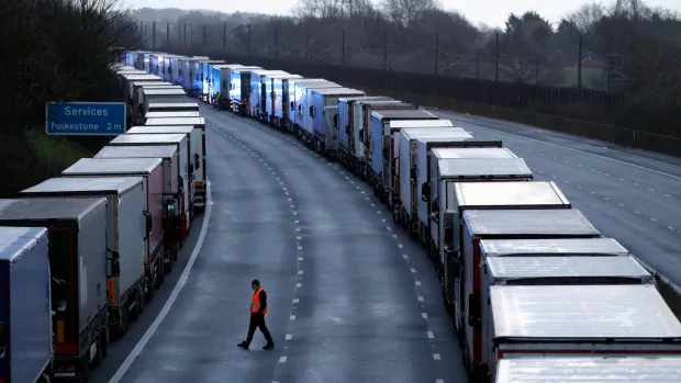 Truckers hope to leave U.K. after European commission says ‘cargo flows need to continue’