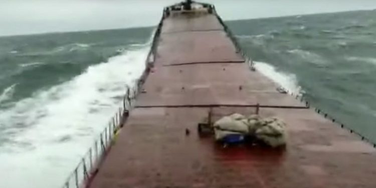 Cargo ship ‘snaps in half’ during storm as panicked crew send desperate Mayday call