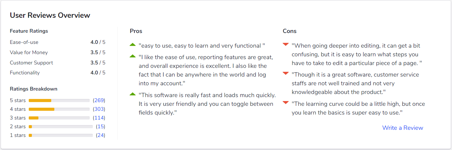 a screenshot of netsuite software user reviews in software advice's directory