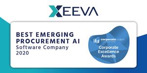 Xeeva Awarded as the “Best Emerging Procurement AI Software Company” for 2020 by Corporate Vision Magazine