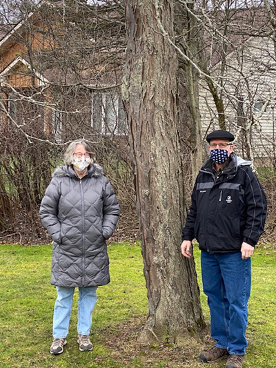 Town of Grand Island Highway Superintendent Richard Crawford, right, and Town of Grand Island Conservation Committee member Diane Evans.