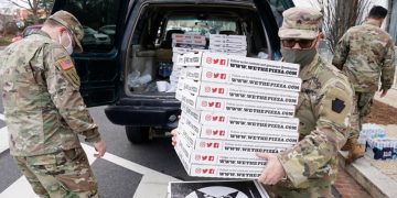 Cargo Van Load of Pizza Delivered to National Guard Troops in D.C.