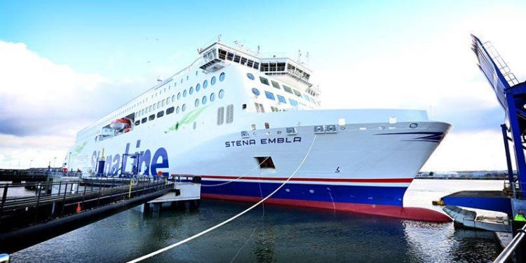 New Ropax Ship Stena Embla Arrives In Belfast
