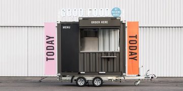 walkingboxes are sustainable food trucks made from shipping containers