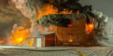 Update: Firefighters Battle Large Warehouse Fire In Princeton (w/Photos)