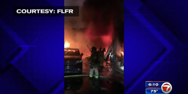 1 transported, dog rescued from Fort Lauderdale warehouse catches fire – WSVN 7News | Miami News, Weather, Sports
