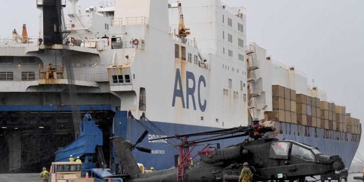 NATO-bound cargo ships out from Port of Beaumont