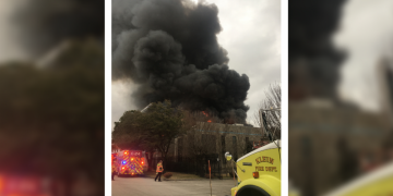 Five-Alarm Commercial Warehouse Fire Reported Near 249/Beltway