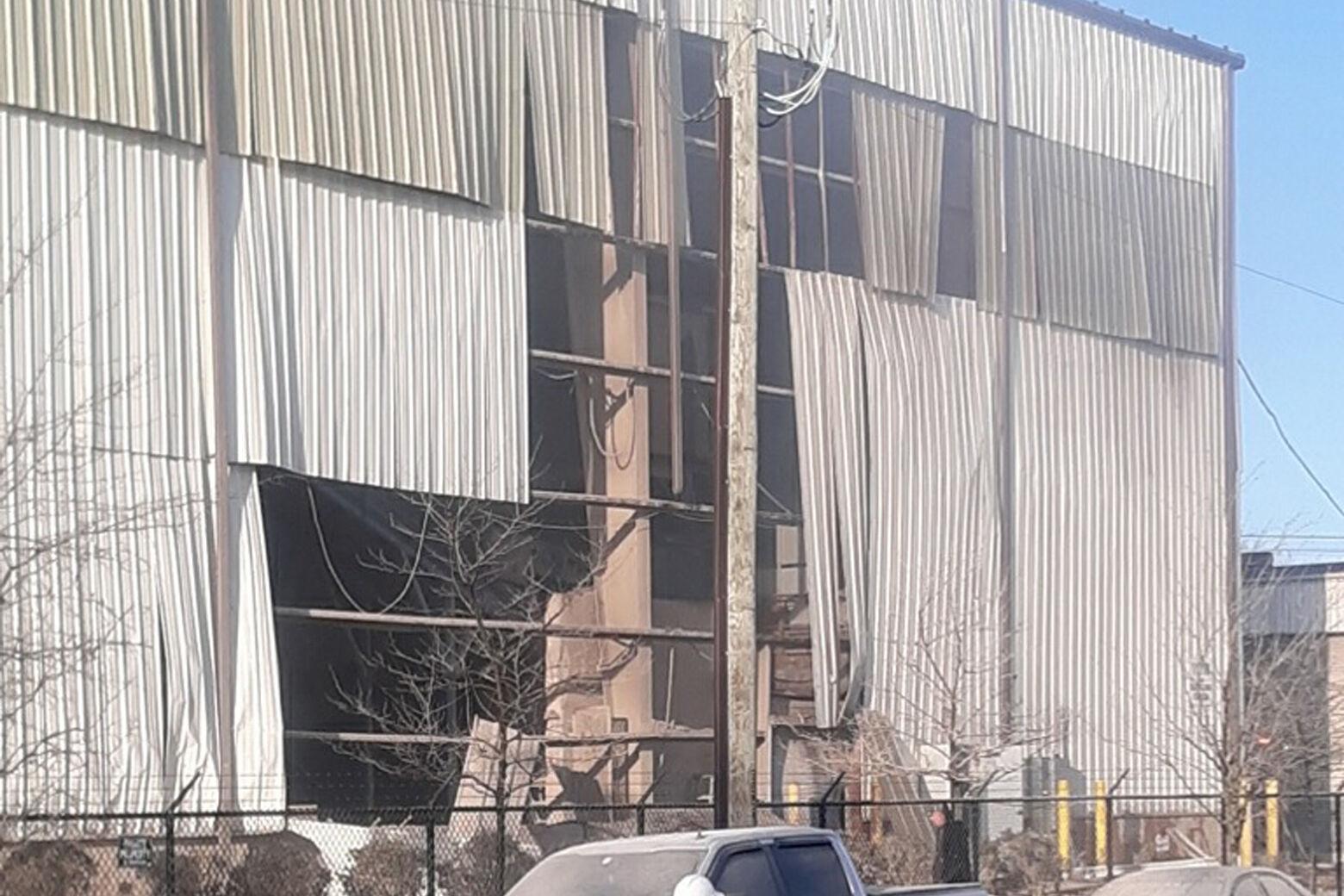 Damaged warehouse