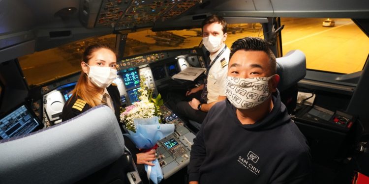 Valentine Flower Delivery Cargo Flight on Turkish Cargo A330F